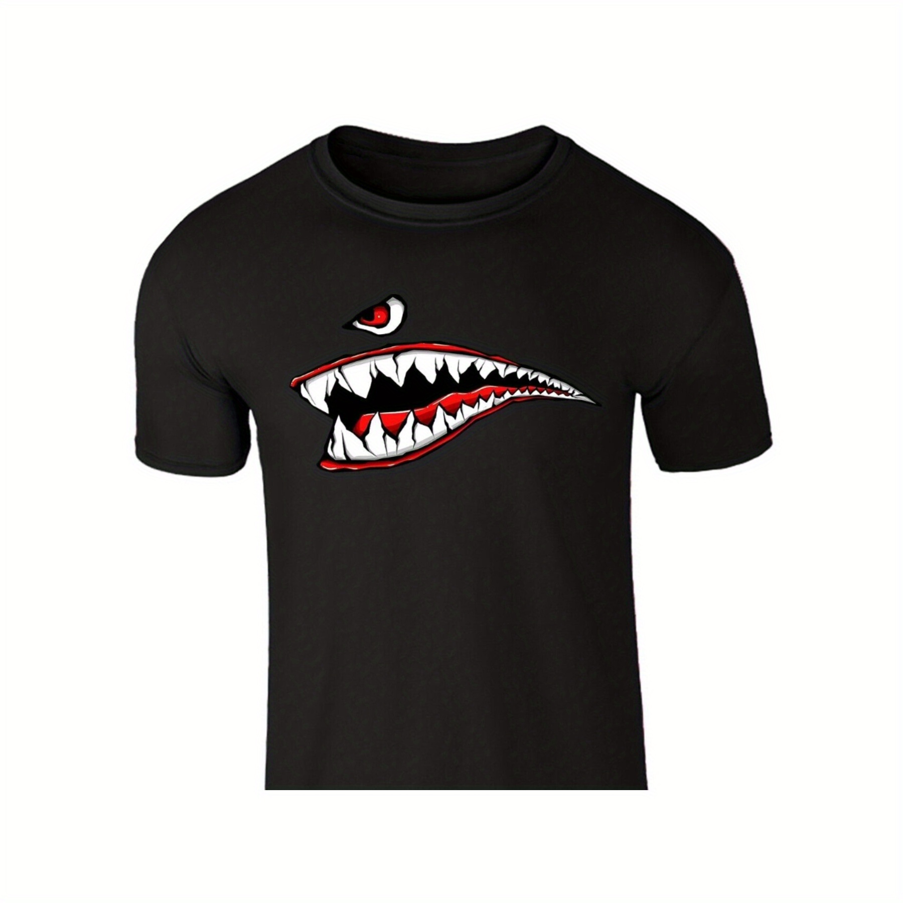 

Shark Face Animal Print Sarcastic Men's Short-sleeved T-shirt New Funny Gift T-shirt