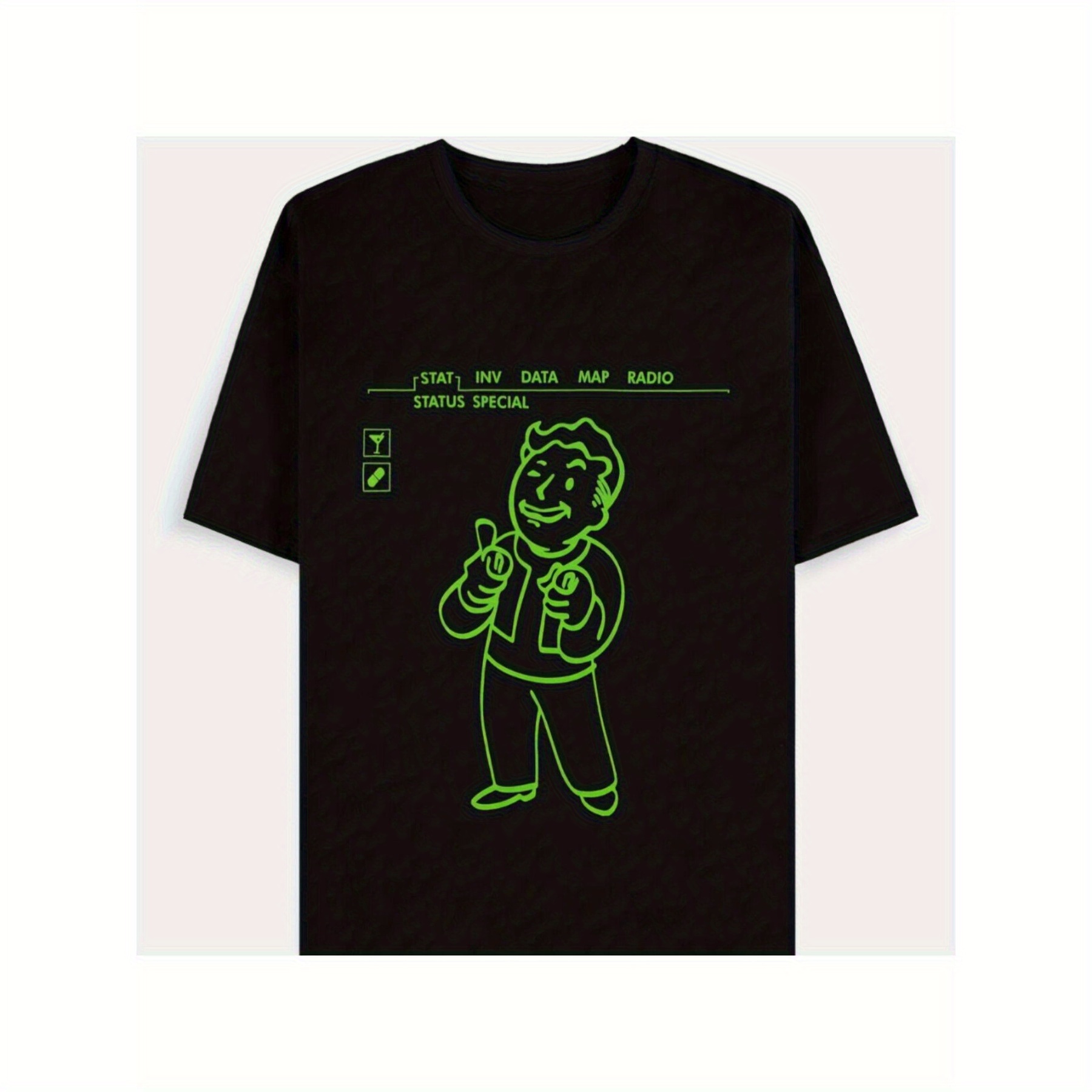 

Official Fallout 10 Menu Black T T-shirt