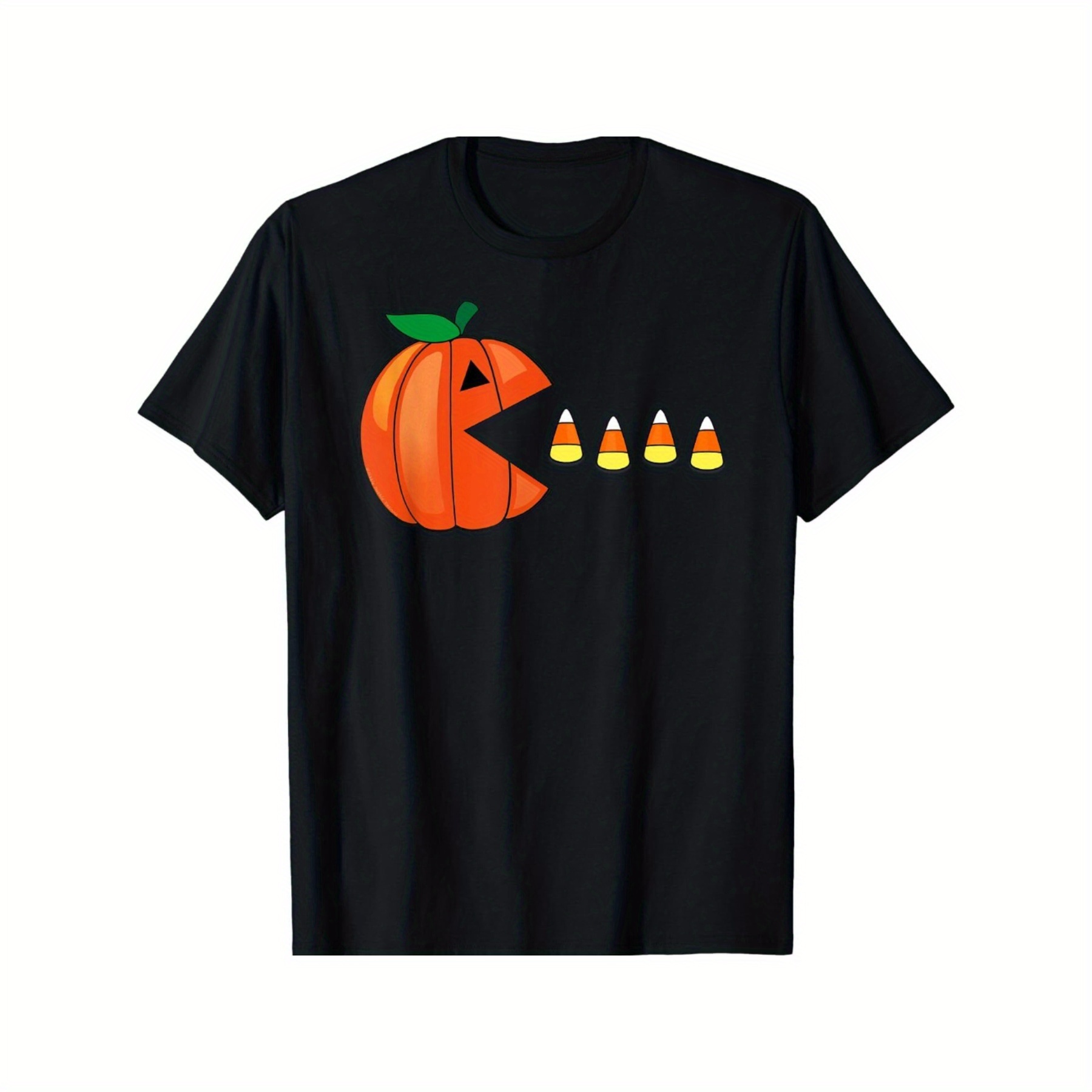 

New Limited Funny Pumpkin Eating Sugar Corn Gift Creative T-shirt S-3xl