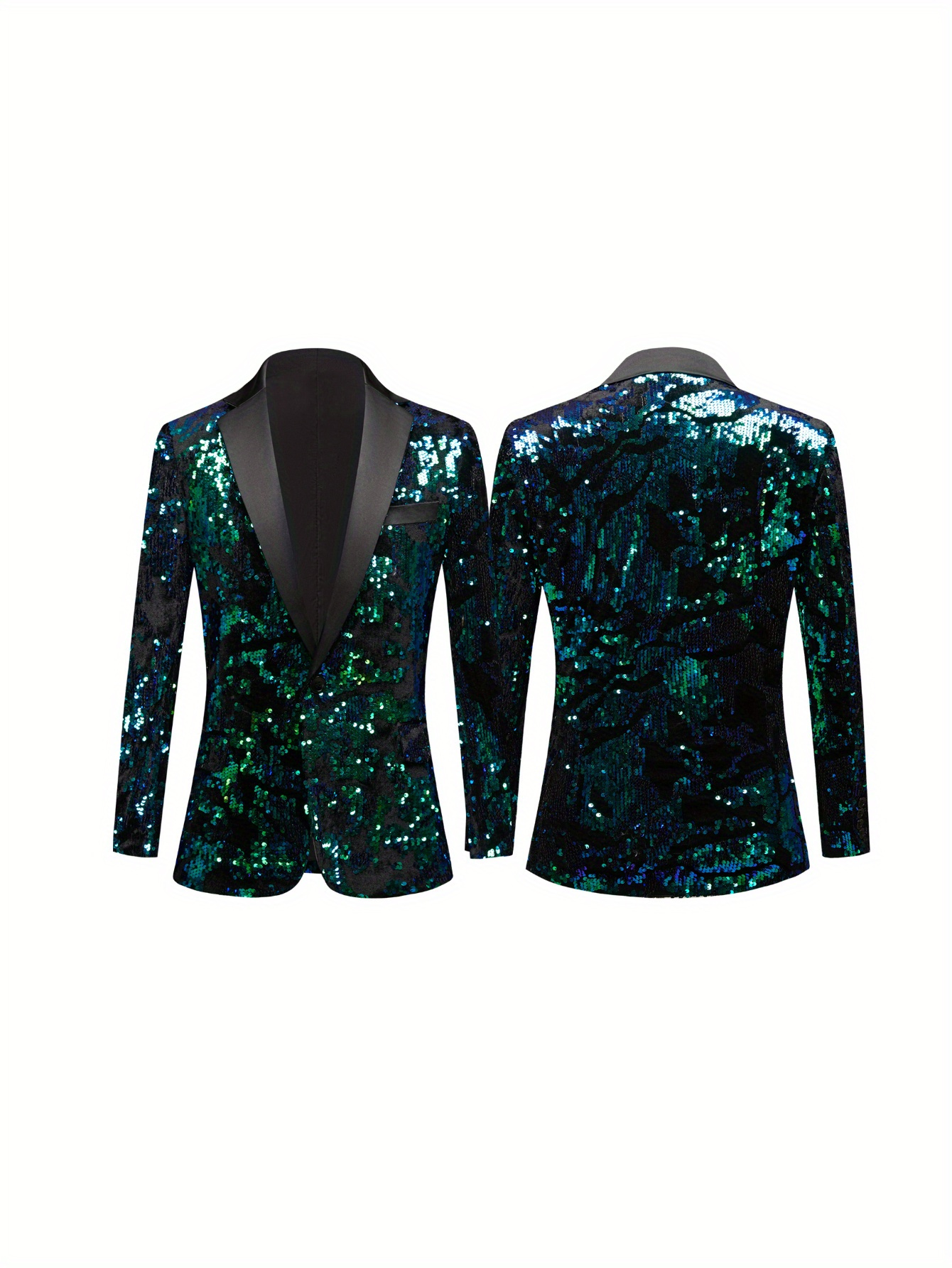 *'* Sequin Fit Polyester Suit Jacket with Colorful Sparkle  Multi-Occasion Party Wear for Weddings Stage Performances
