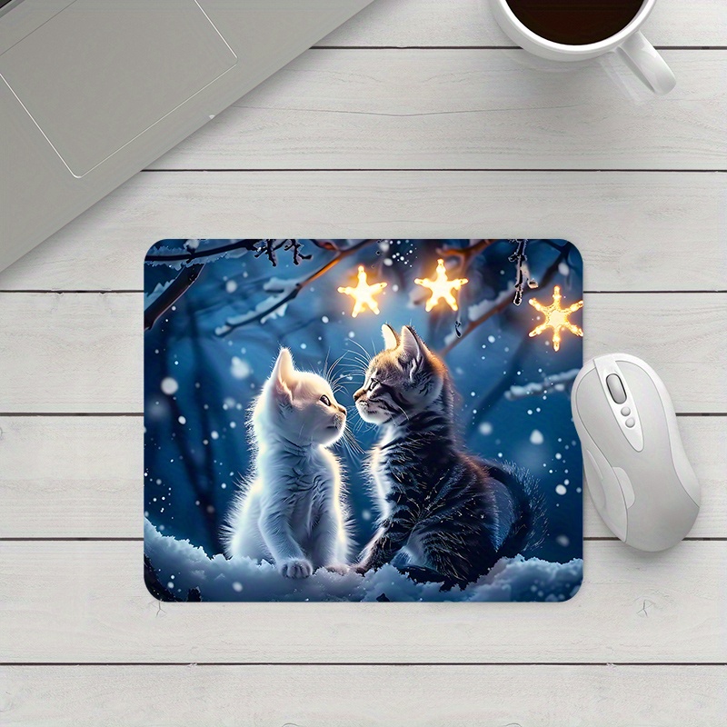 

1pc Couple Mouse Pad, Desk Mat, Portable Computer Desk Pad, Texture, , For Gamers, , Study,