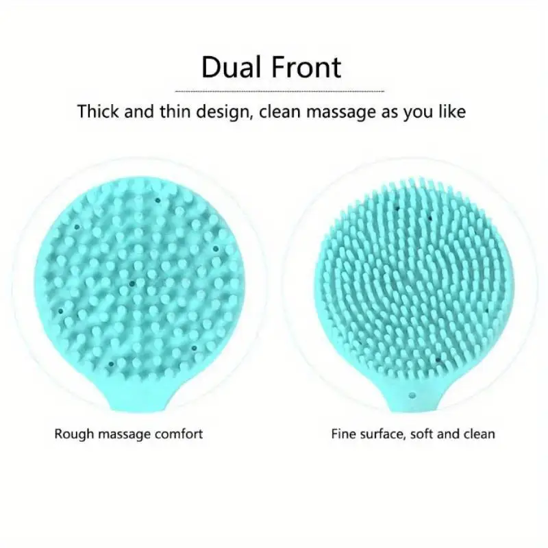 32 5m silicone long handle brush double sided shower body brush bathroom wash bathing massage back body exfoliating brush Product details 3