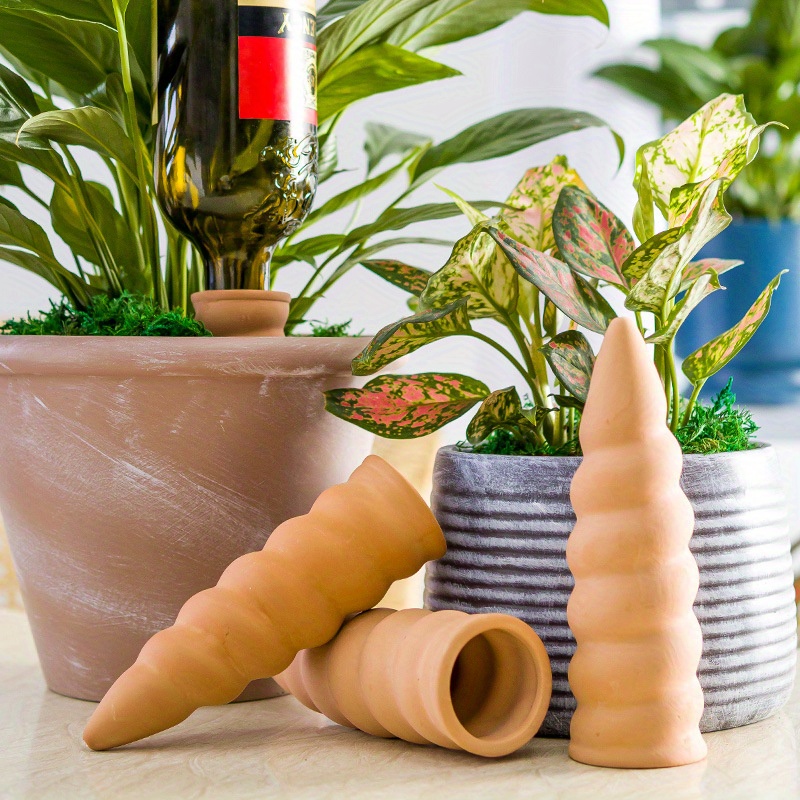 12 Stück Selbstbewässernde Pflanzen-Stäbe Aus Terrakotta – Automatische Bewässerung Für Zimmer- & Gartenpflanzen