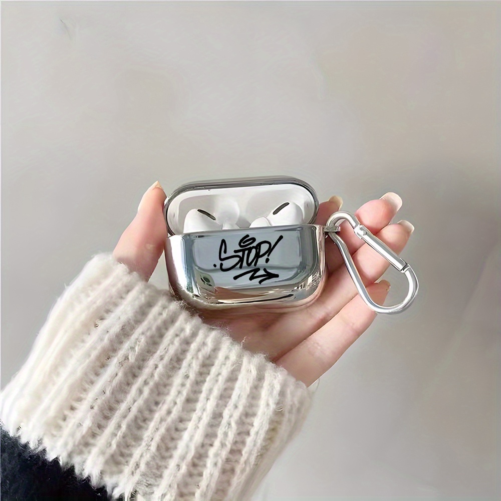 TEMU 1 estuche con diseño de con gancho para for airpods 1/2, Pro y Pro 2 - Regalo de para mujeres y hombres, estuche de auriculares inalámbricos de