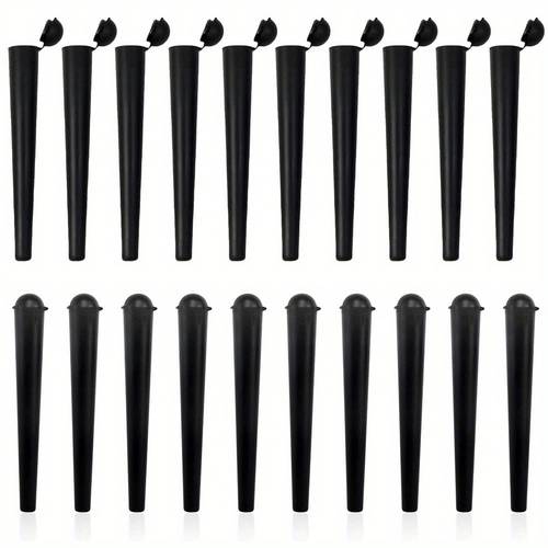 20pcs black 120mm odor- pre-rolled conical storage sleeves, moisture- storage