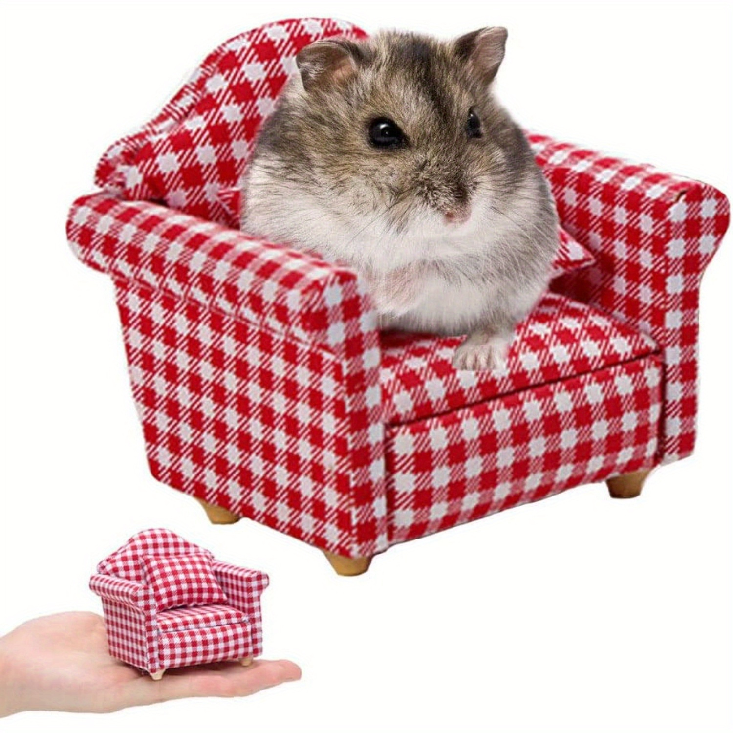 

Cozy Mini Sofa Chair For With Pillow - Small Bed, Wooden Frame Nest, , Mice & Rats