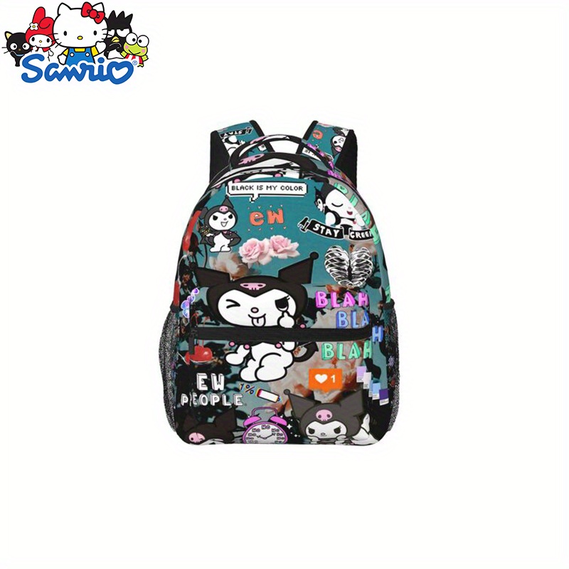 

1pc Authorized By Sanrio Cute Kuromi Anime Backpack Computer Shoulders Daypack Travel Camping Bags Lightweight 3d Print Backpack For Outdoor