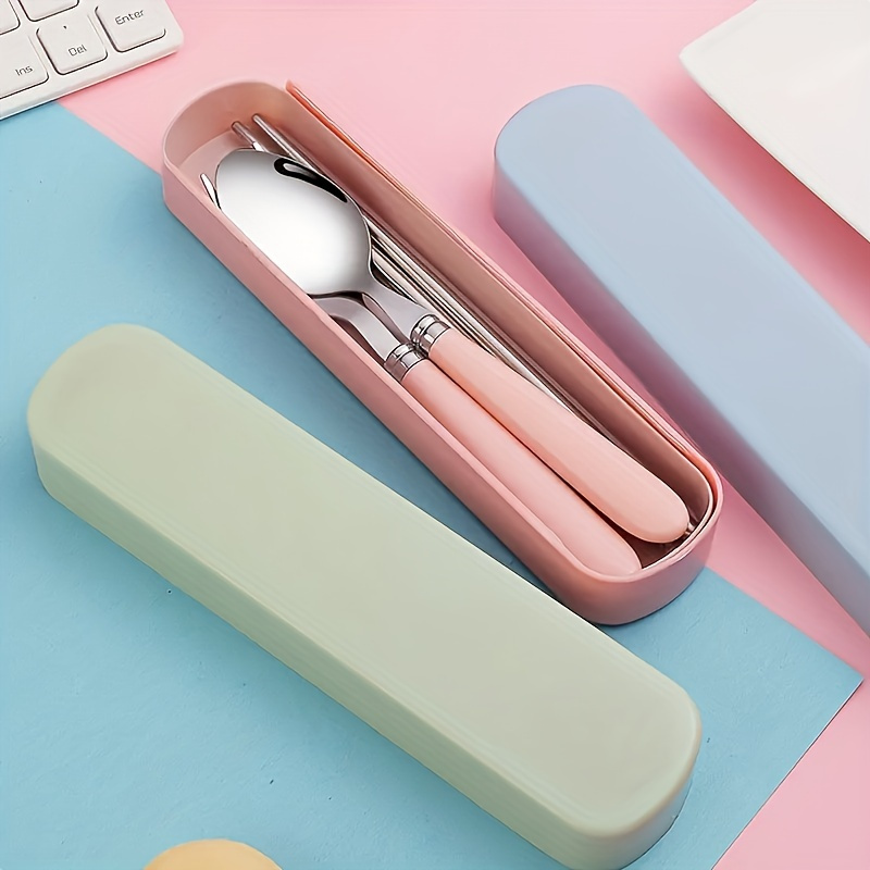 polishing stainless steel portable cutlery set with storage box   daily use of picnic camping and camping cookware Product details 1