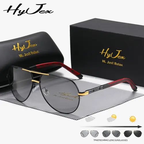 unisex fashion driving color changing polarized glasses