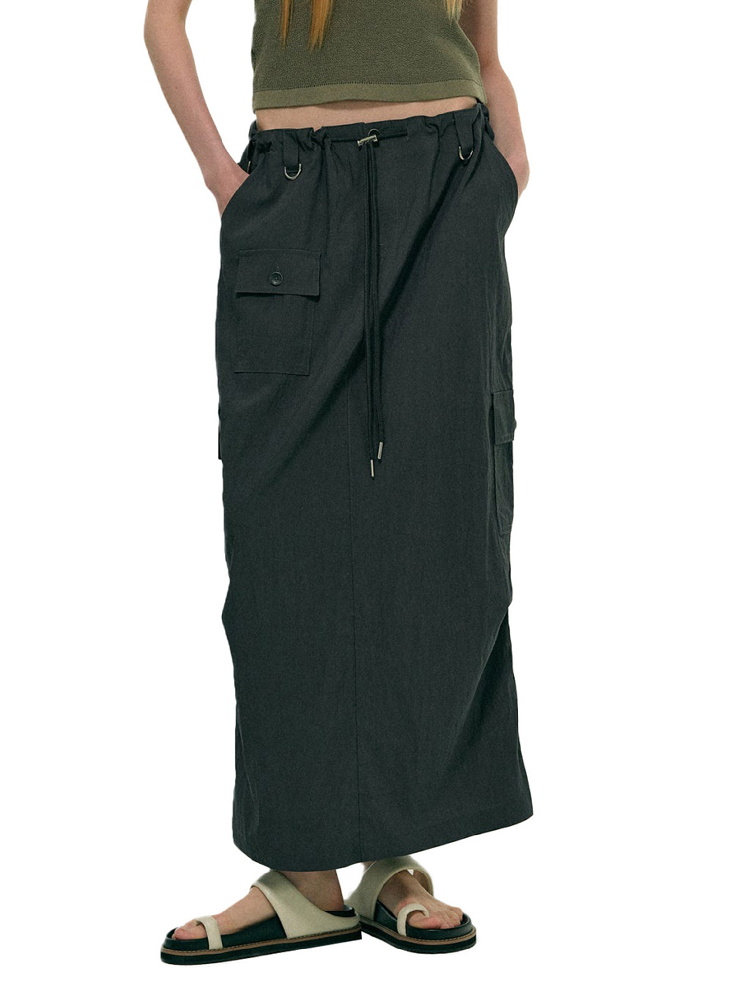 cargo skirt long sold on Temu United States