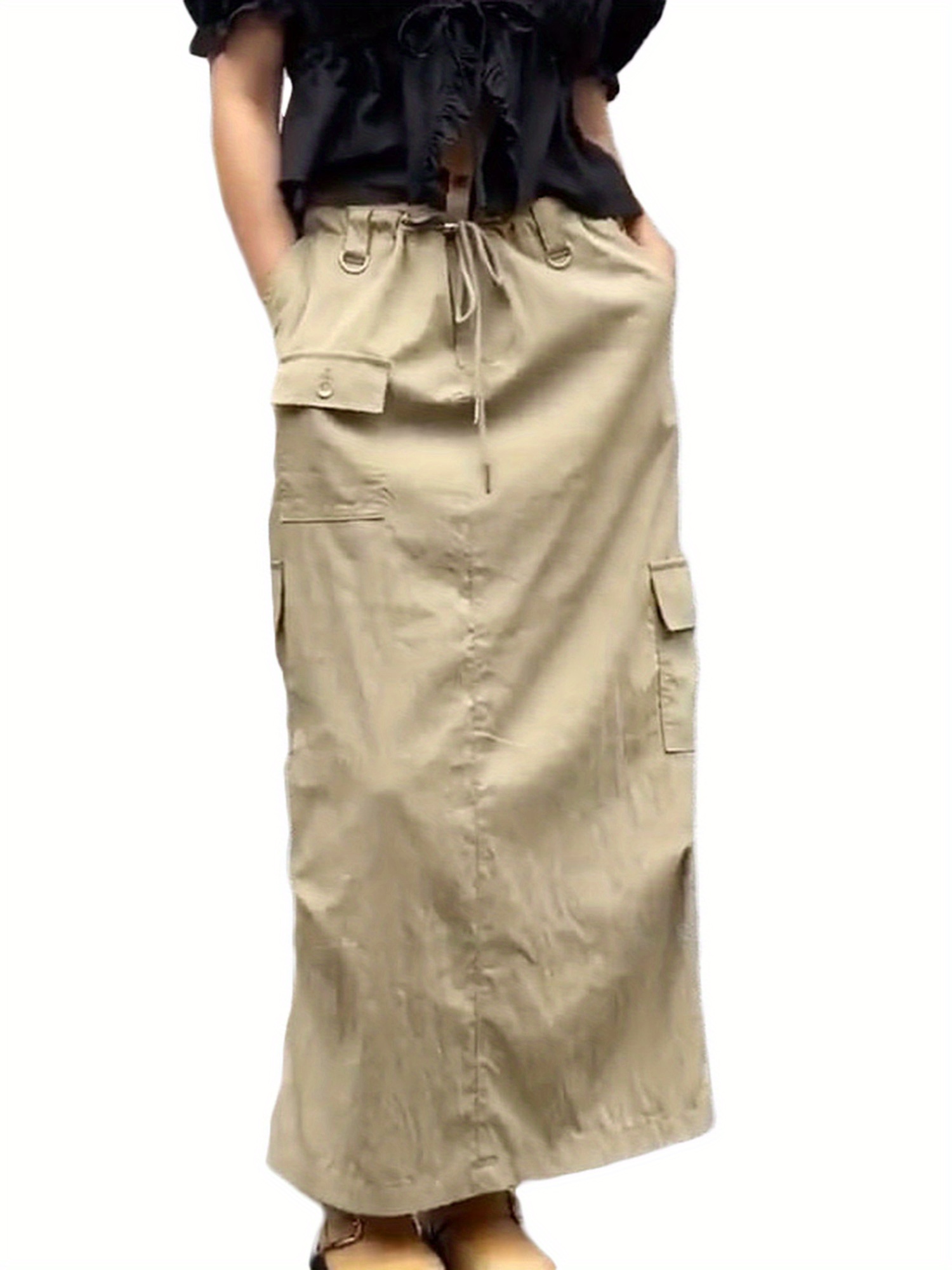 cargo skirt long sold on Temu United States