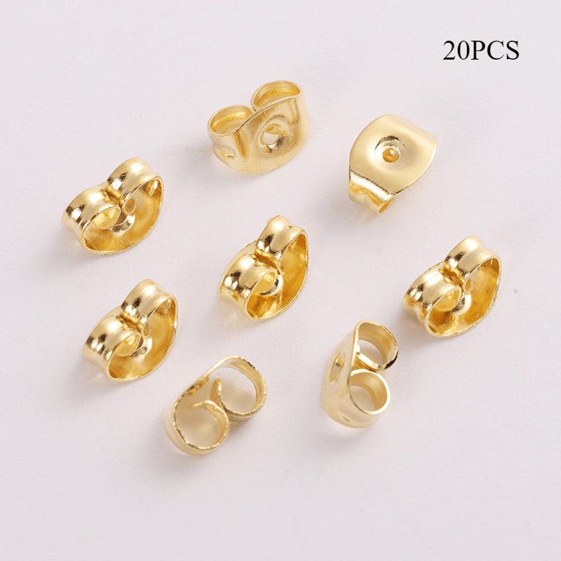 20pcs Stainless Steel Hypoallergenic Ear Plugs With Clasps, Ear Clips, Ear Pins, And Earring
