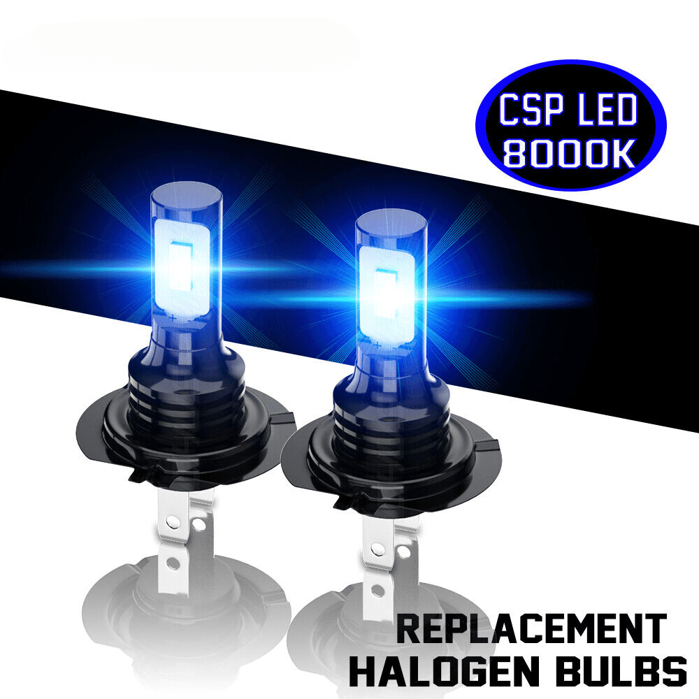 

2 Pcs H7 8000k Super 8000lm Led Headlight Bulbs Kit Or Low