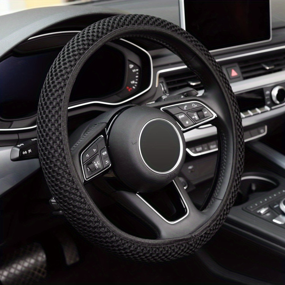 stretch steering wheel cover warm in winter and cool in summer microfiber breathable ice anti slip   easy carry