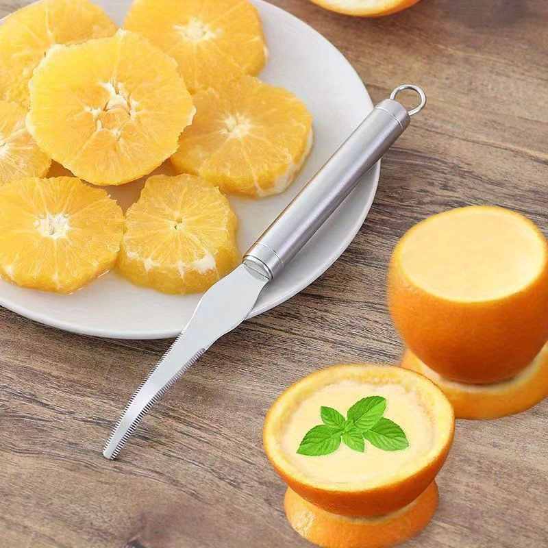 

Stainless Steel Citrus Peeler & - Kitchen Tool For Easy Orange, Lemon Prep & Vegetable Cutting