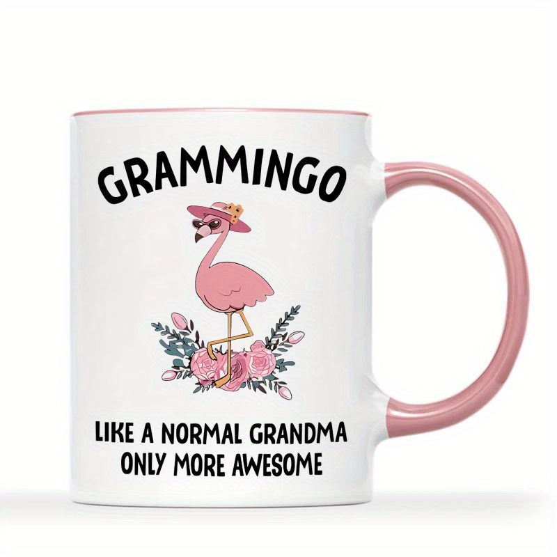 

1 Piece, 3a Grade, Grammingo Like A Normal Grandma Only More Awesome, Funny Humorous Slogan Mug With , 11 Oz Ceramic Mug, Best Birthday/ Anniversary Gift For Office/ House Living/ Party To Grandma