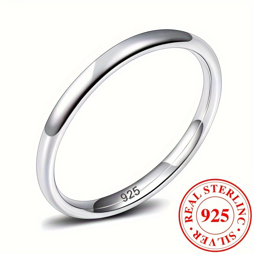 

Band Ring Polished Surface Suitable For Men And Women High Quality Adjustable Ring Gift For Family/ Friends/ Lover ( Width, 2mm)