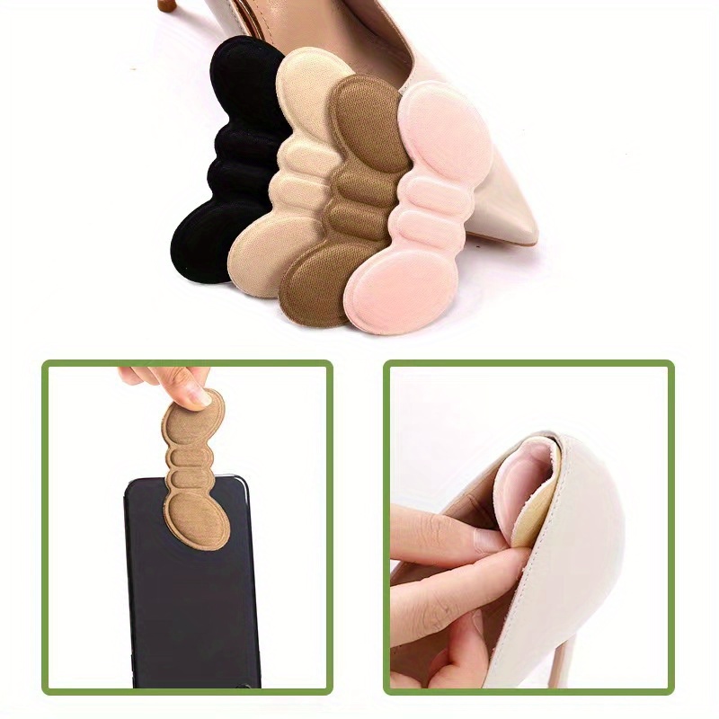 6pcs butterfly heel cushion pads anti slip fit shoe inserts for women men prevents and heel slippage breathable memory foam insoles 4 7 x 1 97 details 3