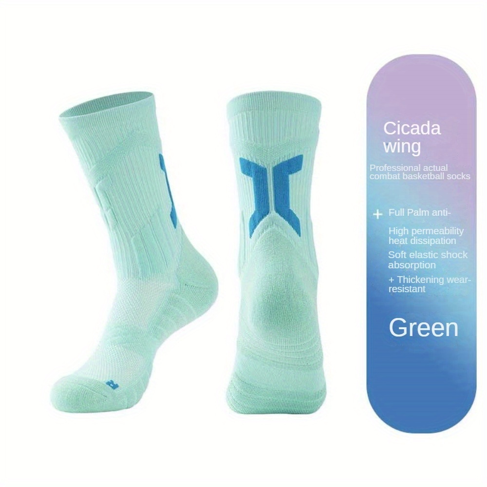 TEMU 1 Pair Men's Compression Socks Sports Socks Summer Comfortable And Breathable Art Socks Mid-calf Socks Short Socks Men's Men's Socks Neutral