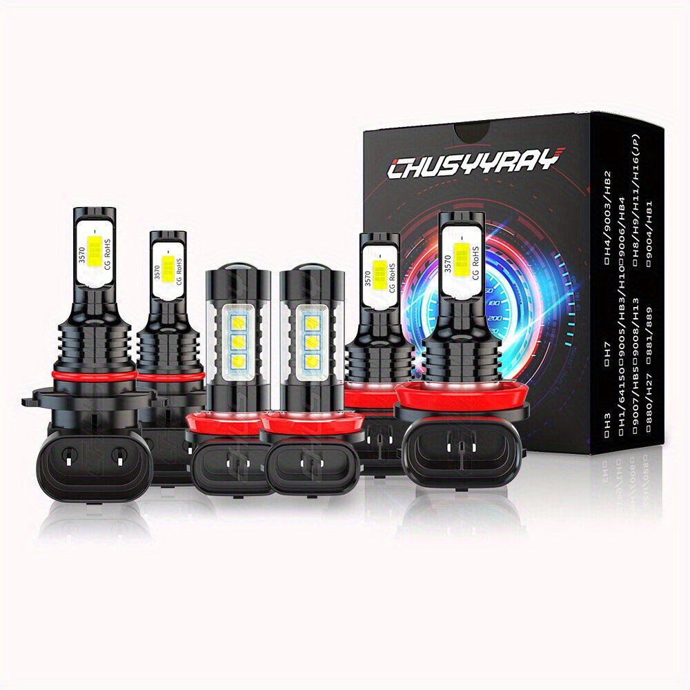 TEMU Suitable For Equinox 2010-2017 Led Headlight Beam + Fog Light Kit, Without Battery