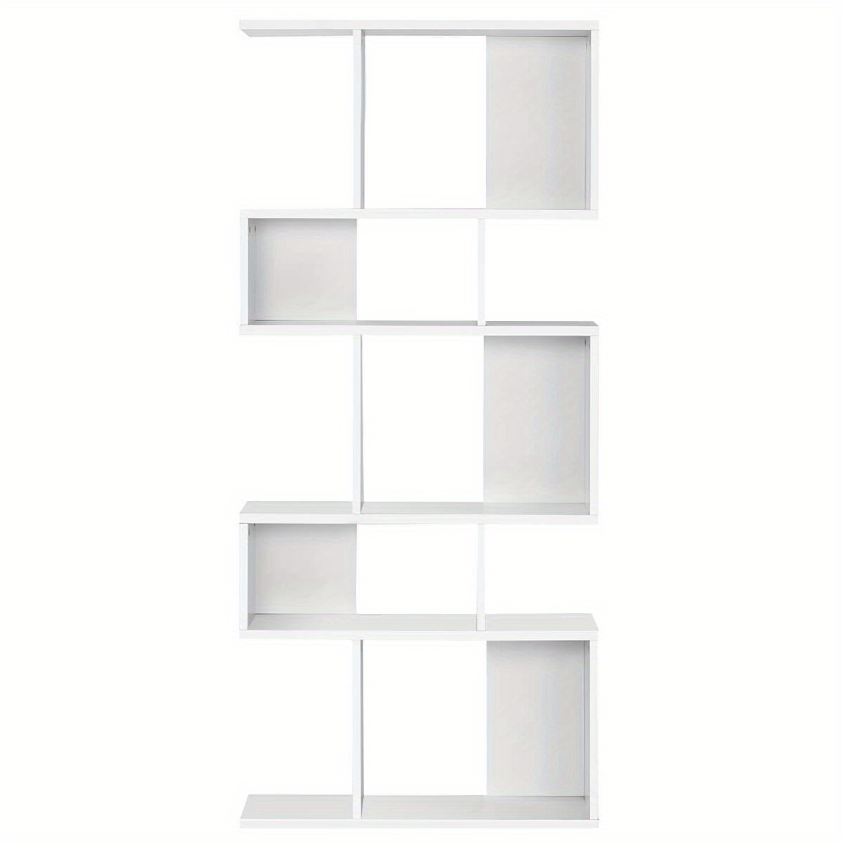 

Multigot 5 Cubes Ladder Shelf Mordern Room Divider Corner Bookshelf Display Rack White