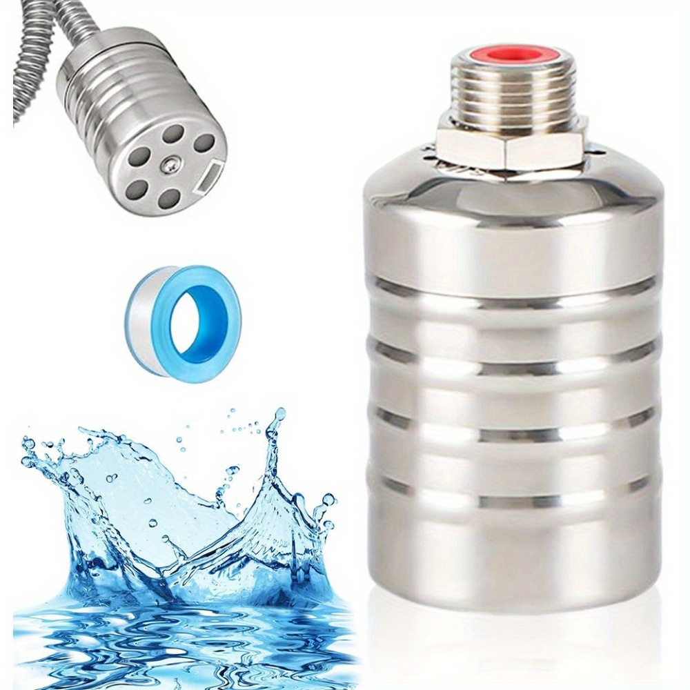 

304 Stainless Steel Automatic Water Level Control Float Valve 1/ 2" Auto Shut Off Mini Float Valve For Water Float For Tanks Fish Pools Water Towers