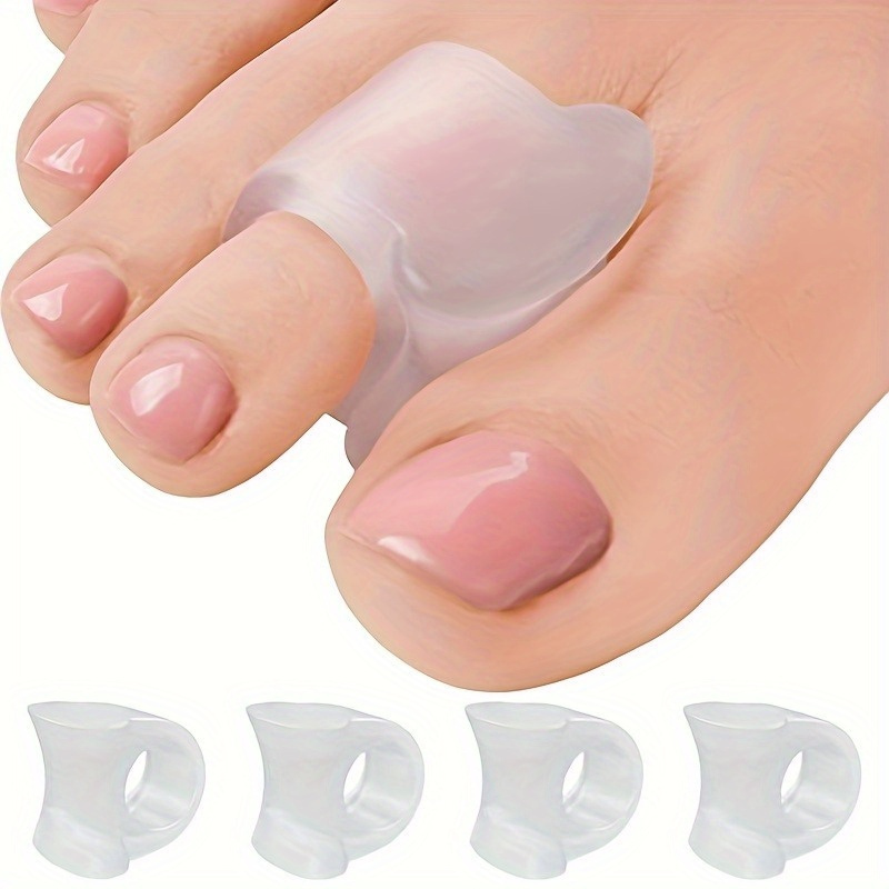 

4pcs Gel Toe Separators For Foot & Support – Waterproof, -free Spacers For Big Toe & Hammer Toe – , Fits Most, Wear