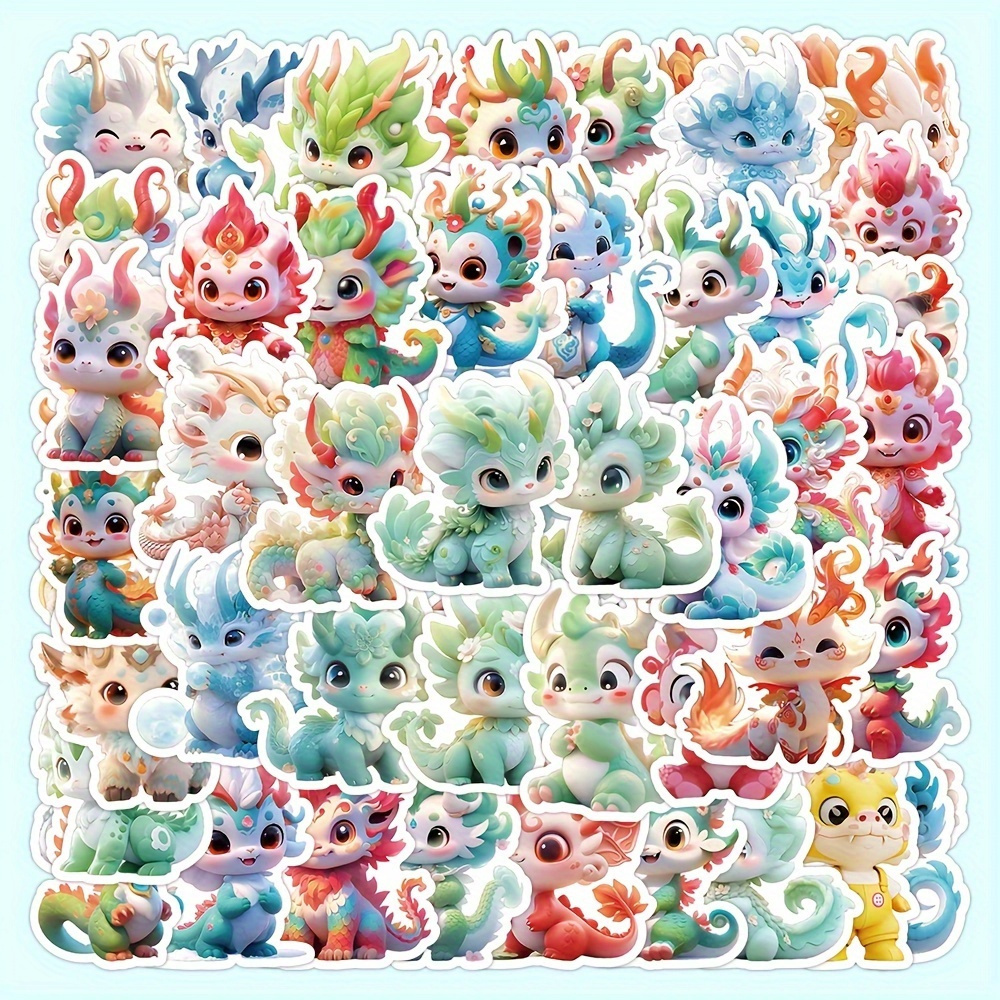 Image of 60pcs Cute Series Stickers - Vinyl Stickers For Laptops, Water Bottles, Computers, And Phones - Perfect Christmas Gift For Adults, Students, And Employees