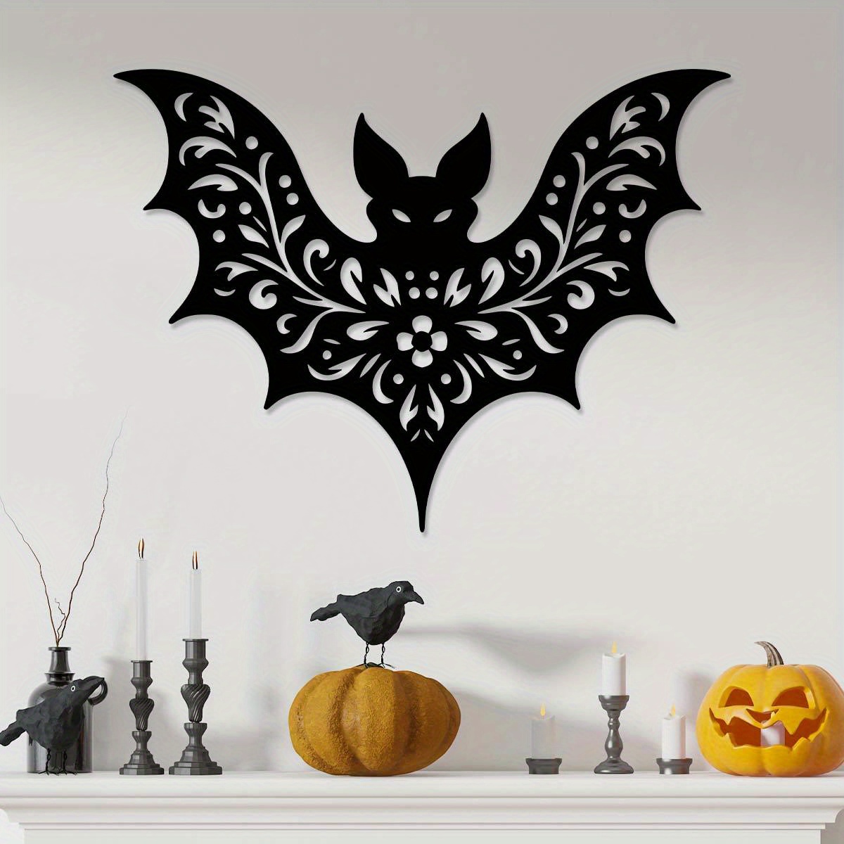 

Gothic Bat Metal Wall Art - Spooky Decor, Indoor/outdoor Hanging For Home & Garden, Perfect Housewarming Gift, , Ideal For Thanksgiving & Christmas