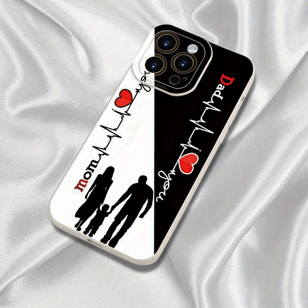 

Black And White Gradient - Family Love For Iphone 15/14/13/12/11 Xs Xr X 7 8 Plus Pro Max- A Captivating Case That Blends Style With Functionality, The Perfect Gift Choice