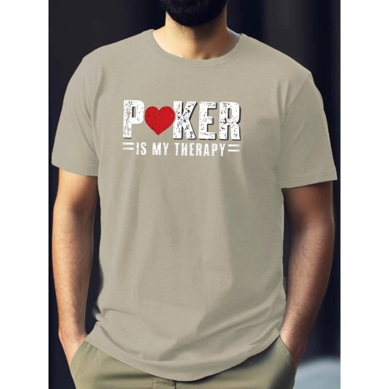 

Is My Therapy Print Tee Shirt, Tees For Men, Casual Short Sleeve T-shirt For Summer