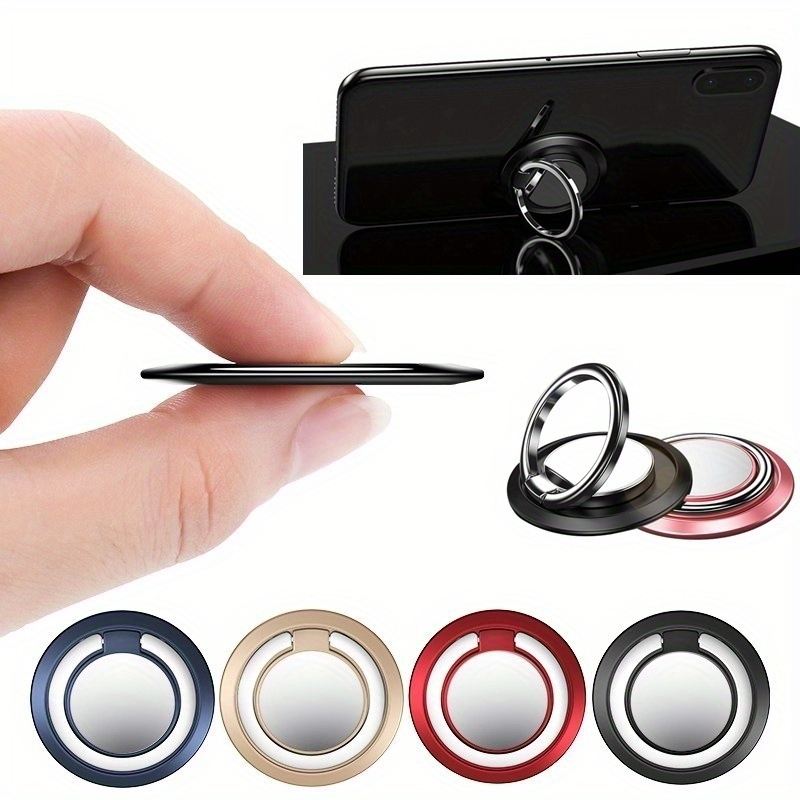 

1pc Sleek Metal Phone Ring Holder With 360° - Finger | Compatible | Universal Smartphone Accessory