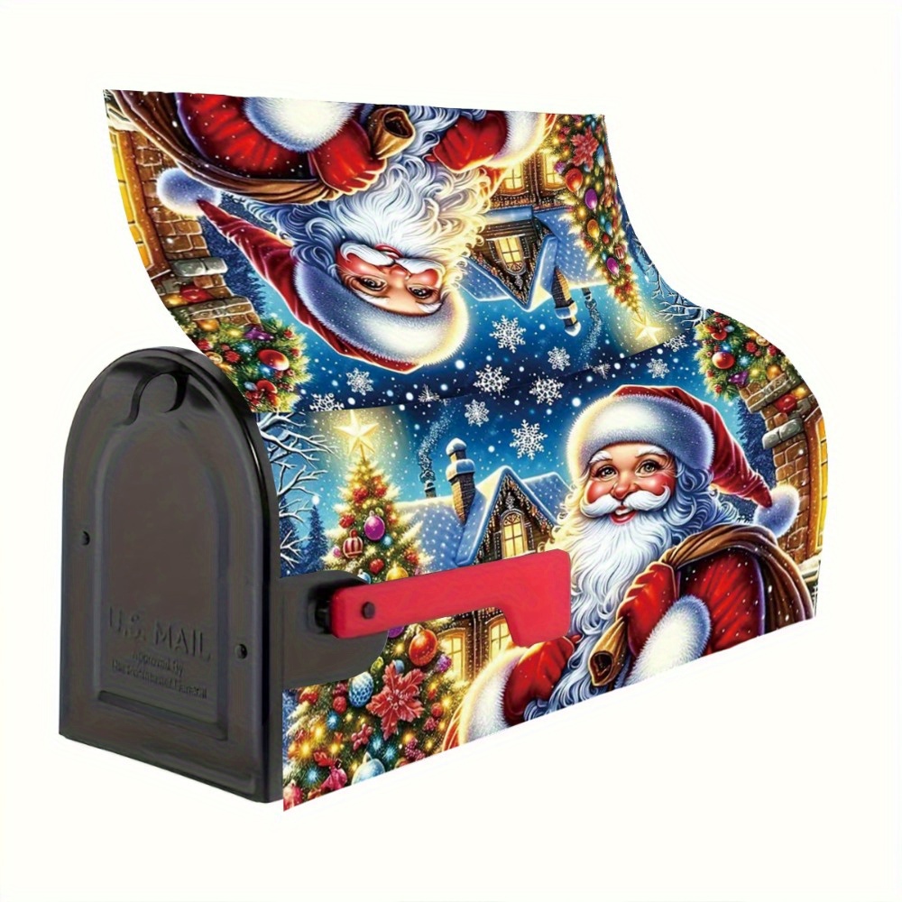 

Winter Christmas Magnetic Mailbox Cover, Standard Size 21x18", Outdoor Yard & Garden Decor