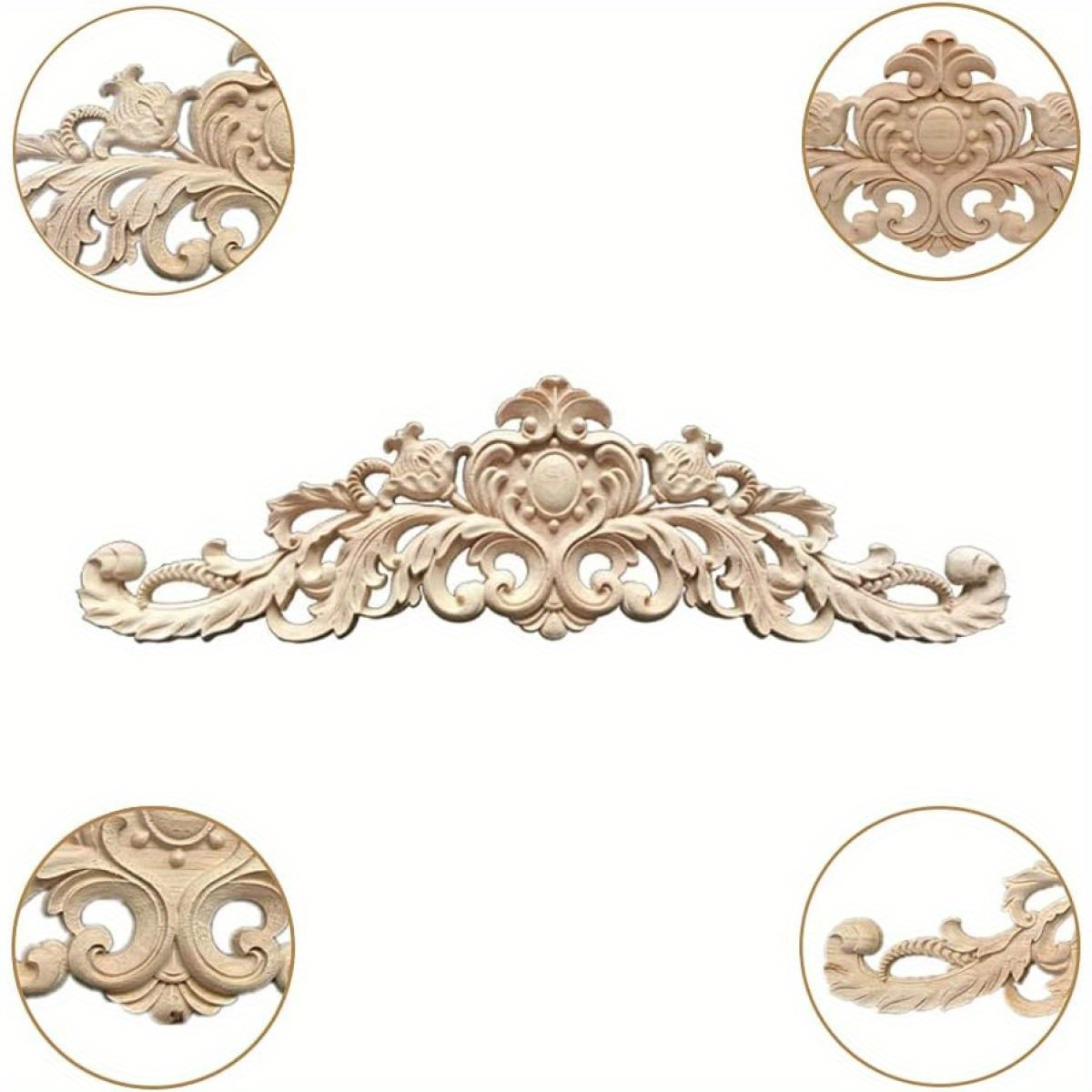 6 10pcs set of vintage wooden carved decorative ornaments multifunctional rubber wood trim suitable for   walls