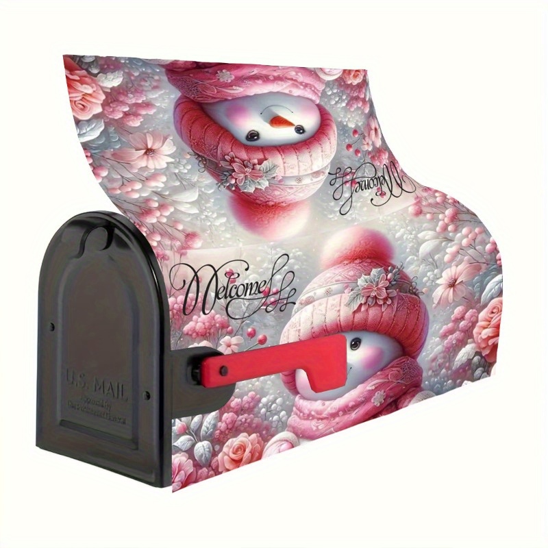 

Charming Winter Christmas Magnetic Mailbox Cover - Standard Size 21x18", Perfect For Outdoor Yard & Cottage Decor