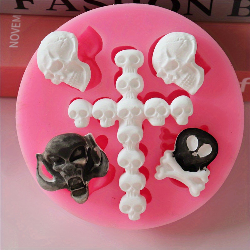 OBEST Large Skull Cake Mold – 3D Silicone Baking Mold For Halloween, Chocolate, Cakes & DIY Decor