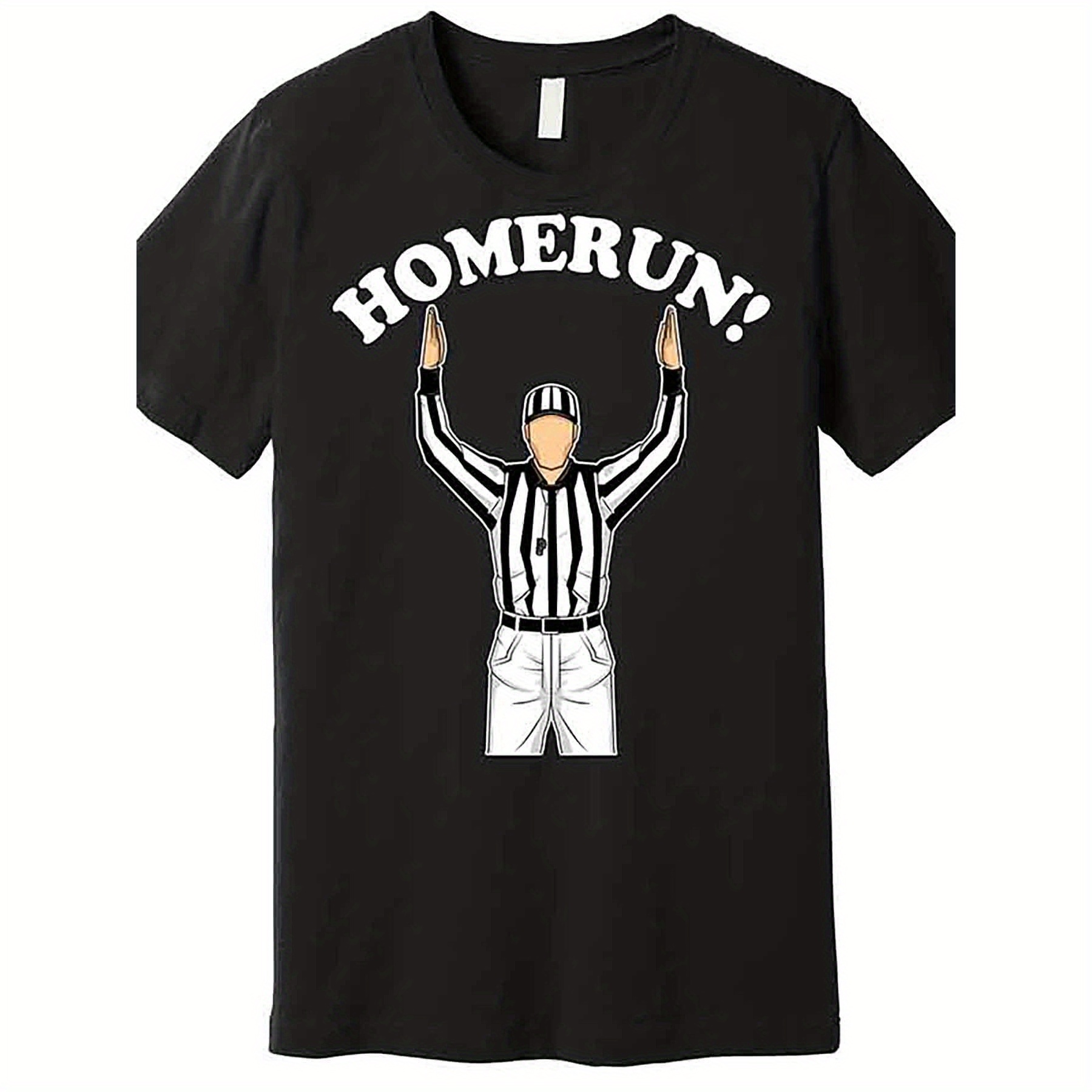 

Baseball Home Run Football Referee Funny Premium T-shirt 228647 Funny Men's Short Sleeve Pattern T-shirt Series Black Aa