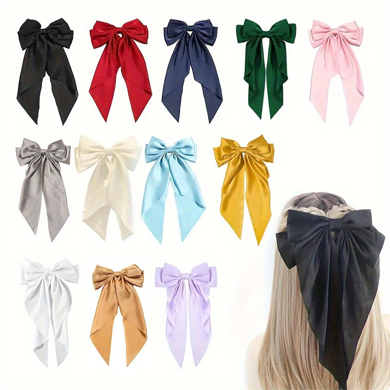 

Elegant Solid Color Ribbon Bow-shaped Hairpin Fashion Hairpin Ladies And Wear.