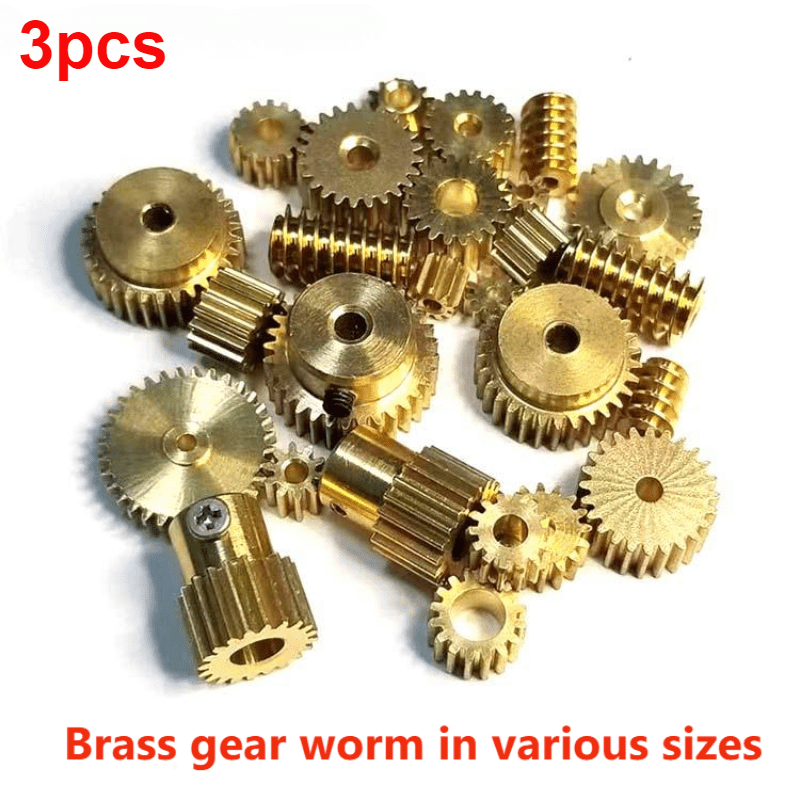 

3pcs Worms - Copper, 0.5 , (6x10x2mm & 7.54x14x3mm), Design, For Mechanical Transmission / Hardware Projects, Ideal For Diy Enthusiasts And Professionals