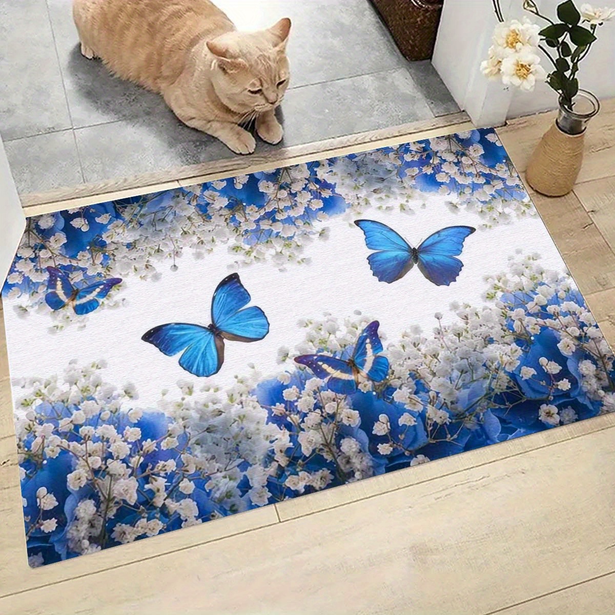 

1pc Pattern Non-slip Door Mat Hallway Kitchen Bathroom Balcony Floor Indoor And Outdoor Decoration Door Mat