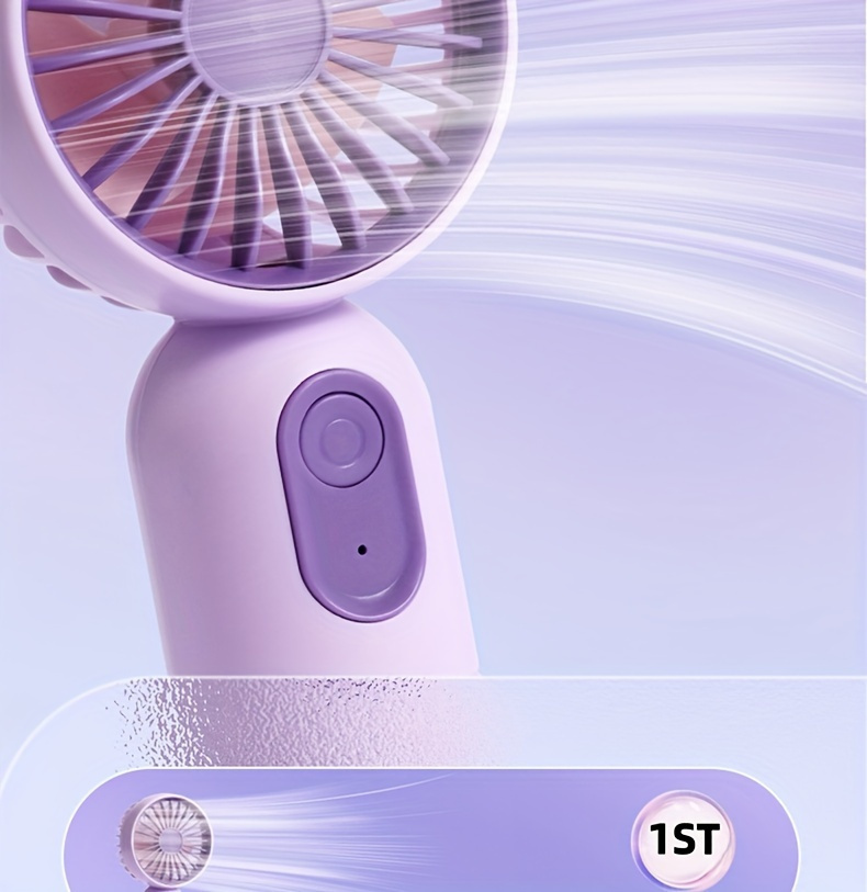 1PC Mini Portable Fan USB Rechargeable 3 Speeds Compact Handheld Fan for Men Women Perfect Companion for Office Outdoor Travel and Camping Adventures details 4