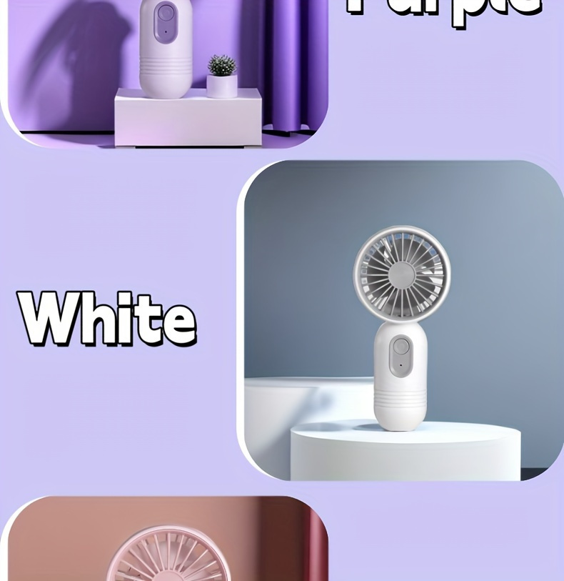 1PC Mini Portable Fan USB Rechargeable 3 Speeds Compact Handheld Fan for Men Women Perfect Companion for Office Outdoor Travel and Camping Adventures details 8