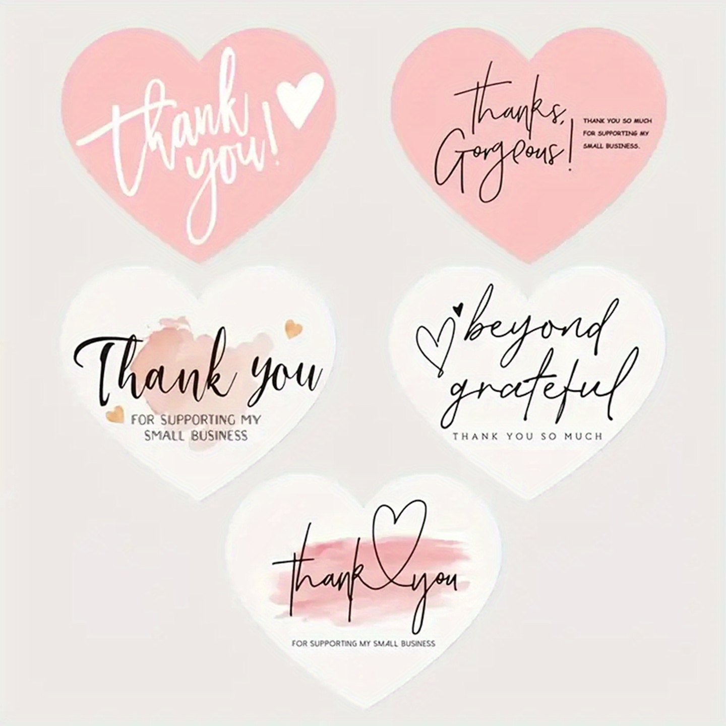 

50 Heart-shaped Thank-you Cards: Perfect For Valentine's Day, Eid Al Fitr, Or Happy Holidays - Gift Packaging Cards, Tag Cards, Decorative Cards - Office Supplies