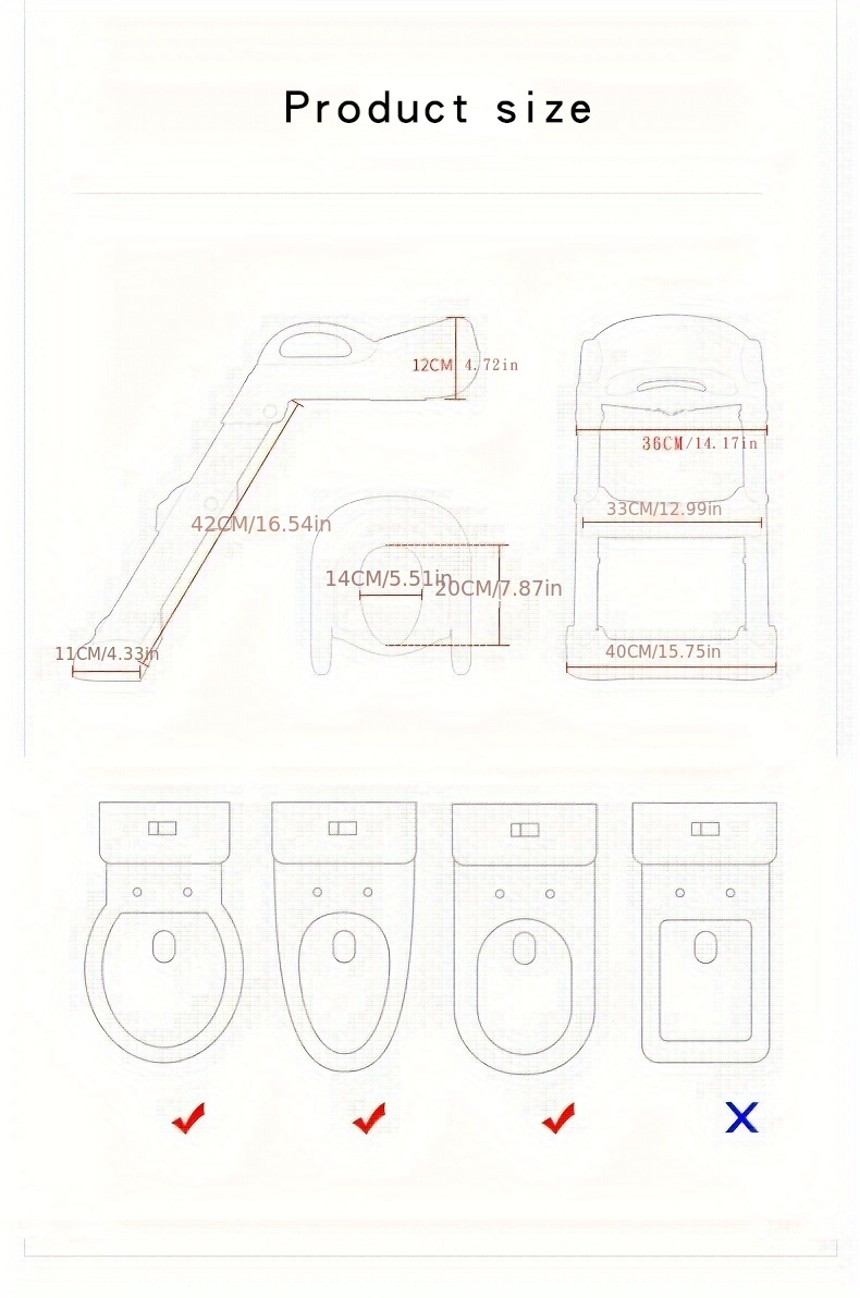   foldable toilet training seat portable potty stool with step ladder for boys girls   plastic details 9