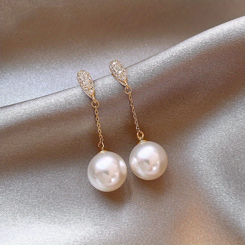 

Pearl Tassel Earrings Female Unique Light Luxury Temperament Stud Earringsnew Popular High-grade Korean Style Earrings