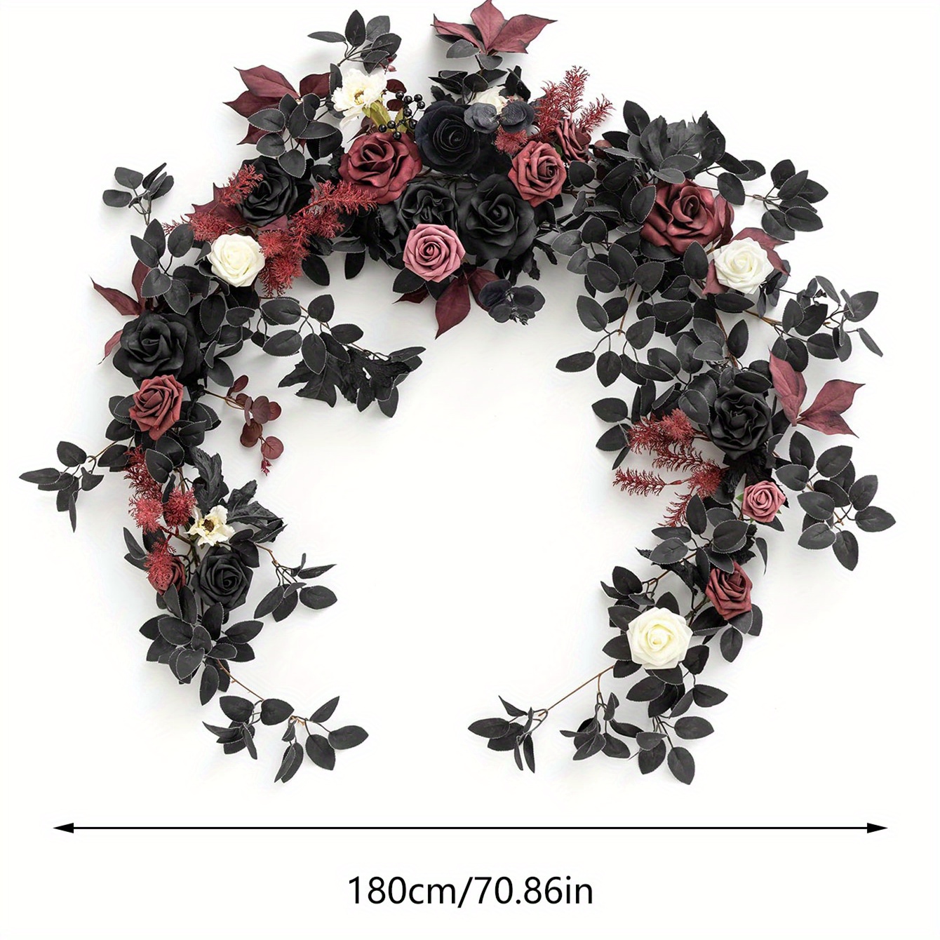 TEMU 5.9ft Artificial Eucalyptus Garland With Flowers Fake Greenery Burnt Orange Faux Floral Vine Garland For Table Decor Wedding Centerpieces Bridal Shower Party Decorations, Terracotta