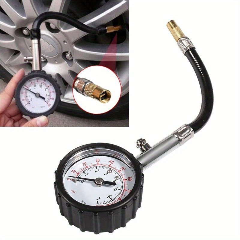 

Easy-to-use Digital Tire Pressure Gauge 0-100psi With Flexible Hose - Durable, No Assembly Required, Perfect For Cars & Motorcycles