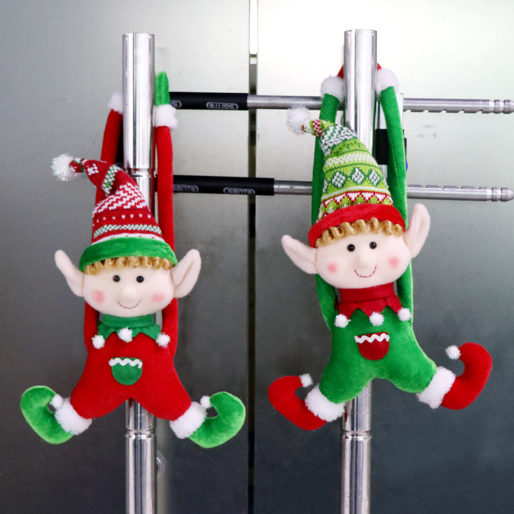 Adorno de Muñeco Elfo de Peluche -  .4 Pulgadas,   para Decoración del Árbol de Navidad,    /Verde, Ideal para Reuniones Familiares y   Festivas, Decoración Navideña 2