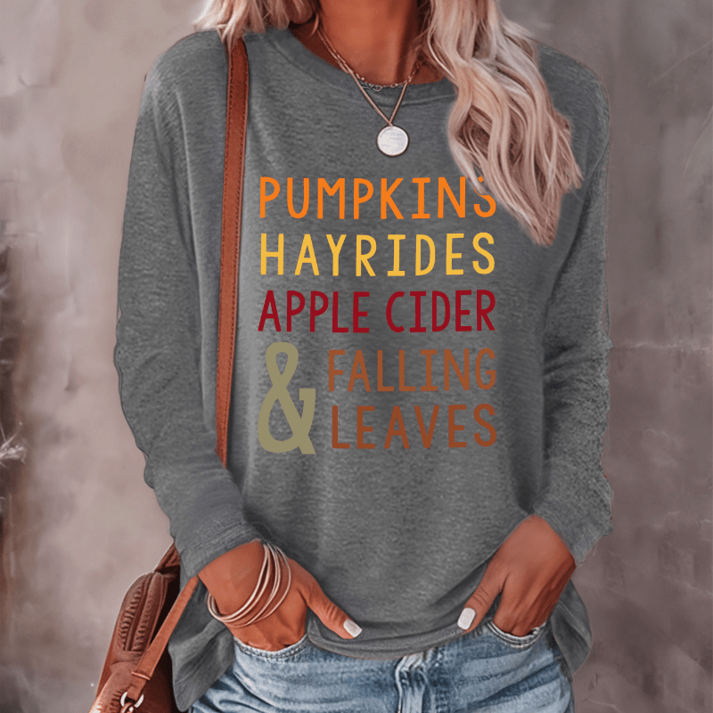 

Women's Long Sleeve T- - , Stretchy Polyester , , For Fall & - /m/l/xl