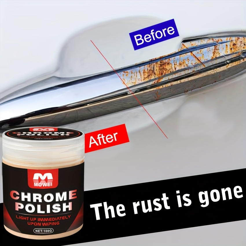 TEMU Baimumu 100g Chrome Repair Paste For Cars - Metal Polishing & Rust Removal For Windows, Doors, And Emblems